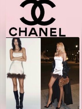TREND NEW ZARA VIRAL FEATHER DRESS 
🚨FIRM PRICE NO DISCOUNT ON THIS DRESS